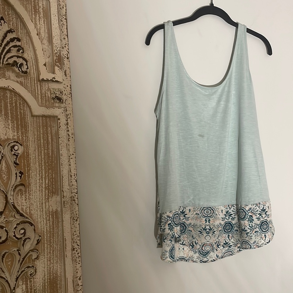 MAURICE’S SEA GREEN FLOWER PRINT TOP